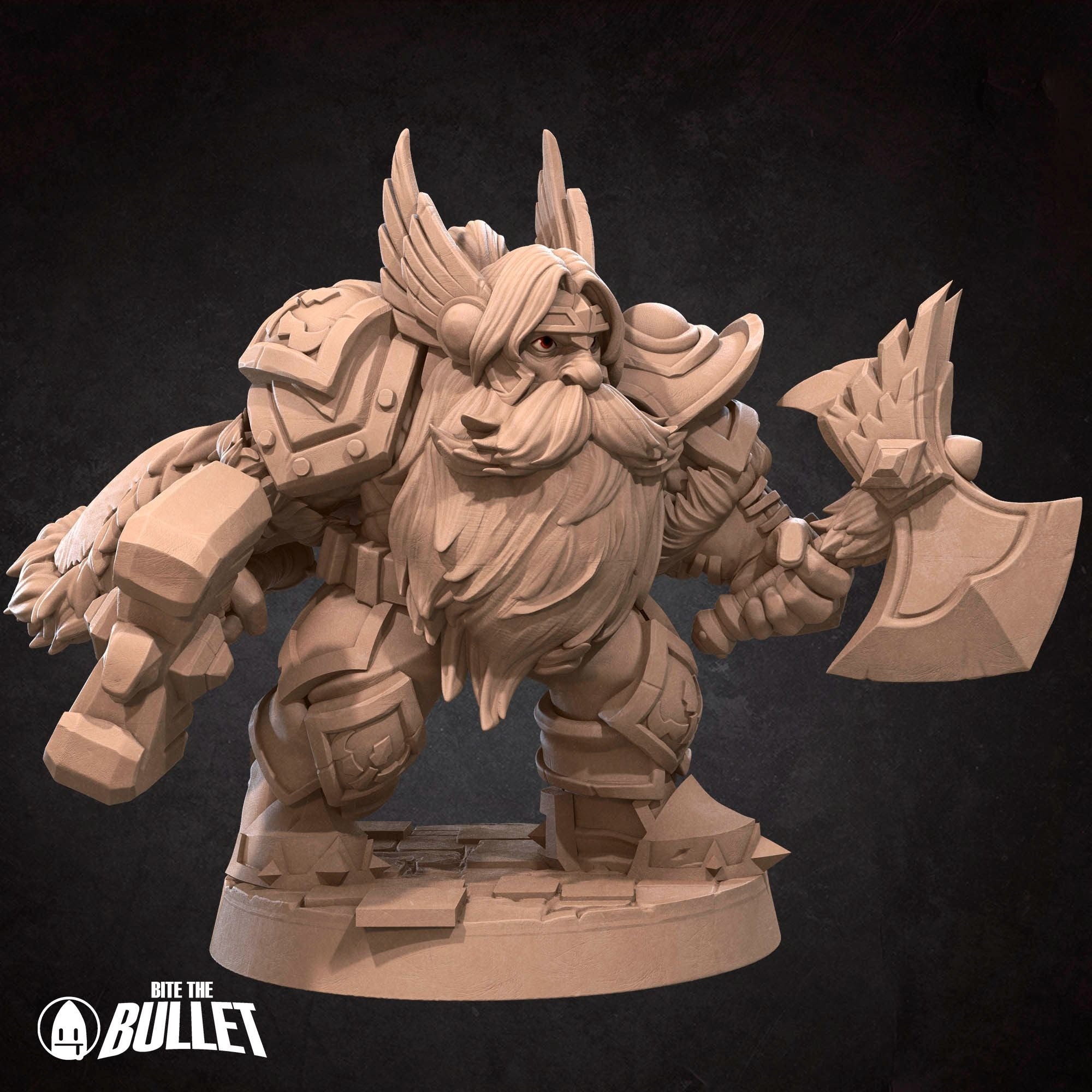 Dwarf General - 3d Printed Miniature by Bite the Bullet