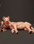 Spotted Hyenas - 3d Printed 1:24 Scale Miniature by Animal Den