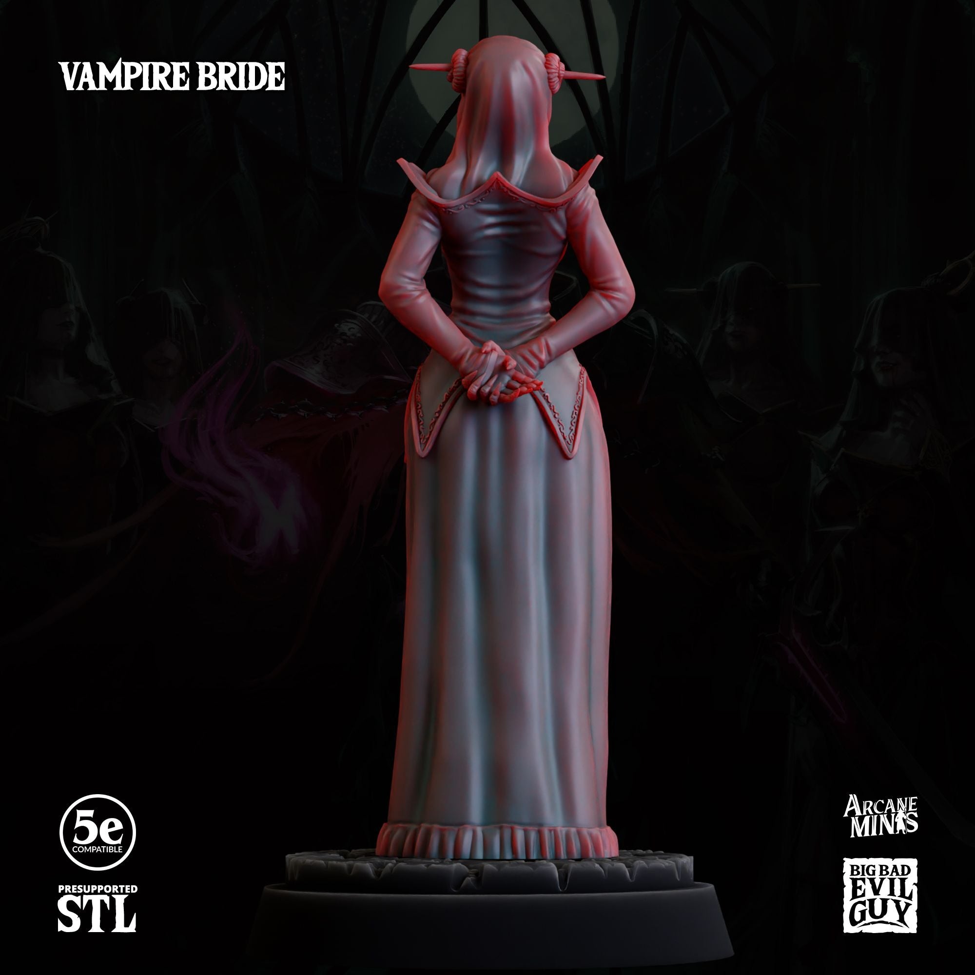 Vampire Brides of Kraz - 3d Printed Miniature by Big Bad Evil Guys