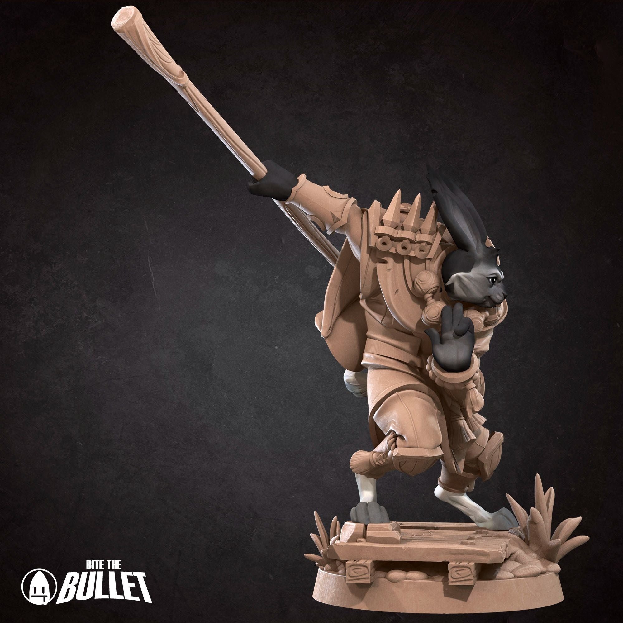 Harengon Monk - 3d Printed Miniature by Bite the Bullet