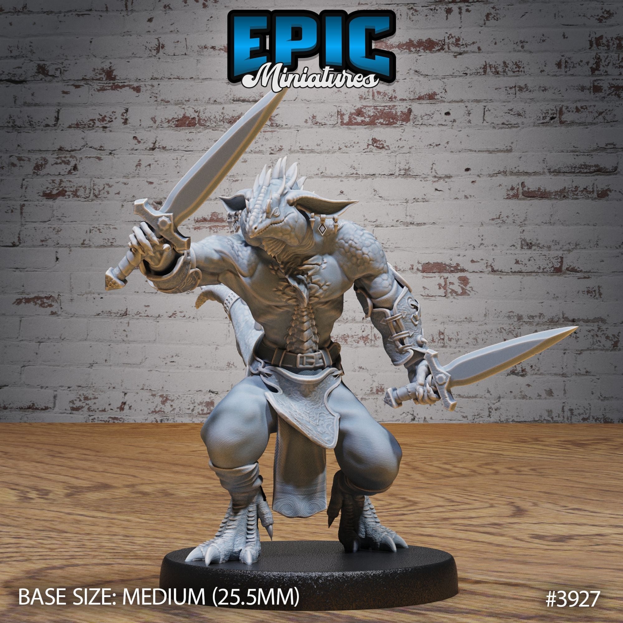 Lizardfolk Thug - 3d Printed by Epic Miniatures