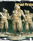 Cursed Pirates - Terror on Cursed Waters - 3d Printed Miniature Sculpted by Monolith Arts