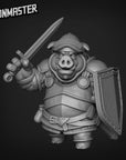 Pig Knight - 3d Printed Miniature by Goon Master Games