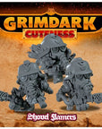 Shovel Flamers - 3d Printed Grimdark Cuteness Chibi Miniature