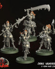 Chaos Valkyries - 3d Printed Miniature by Crippled God Foundry