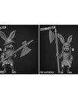 Rabbit Halberdier - 3d Printed Miniature by Goon Master Games