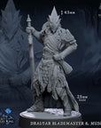 Dralfar Blademaster - 3d Printed Miniature by Mammoth Factory