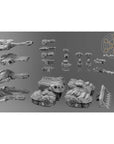 Smilodon Battle Tank - 27-Piece Modular Kit 3d Printed Sculpted by Atlan Forge