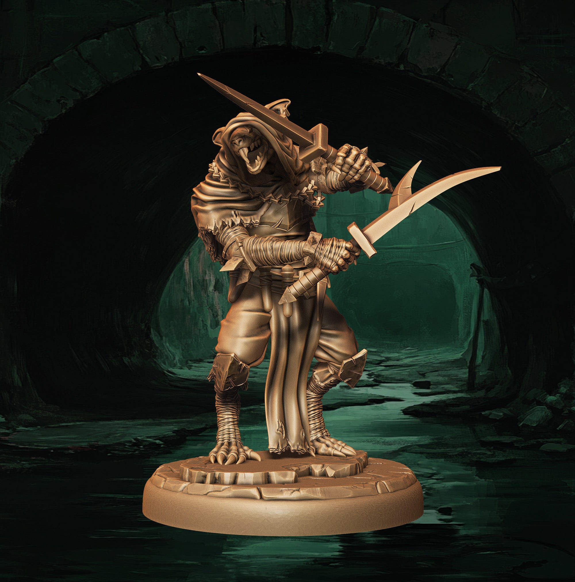 a statue of a knight holding a sword