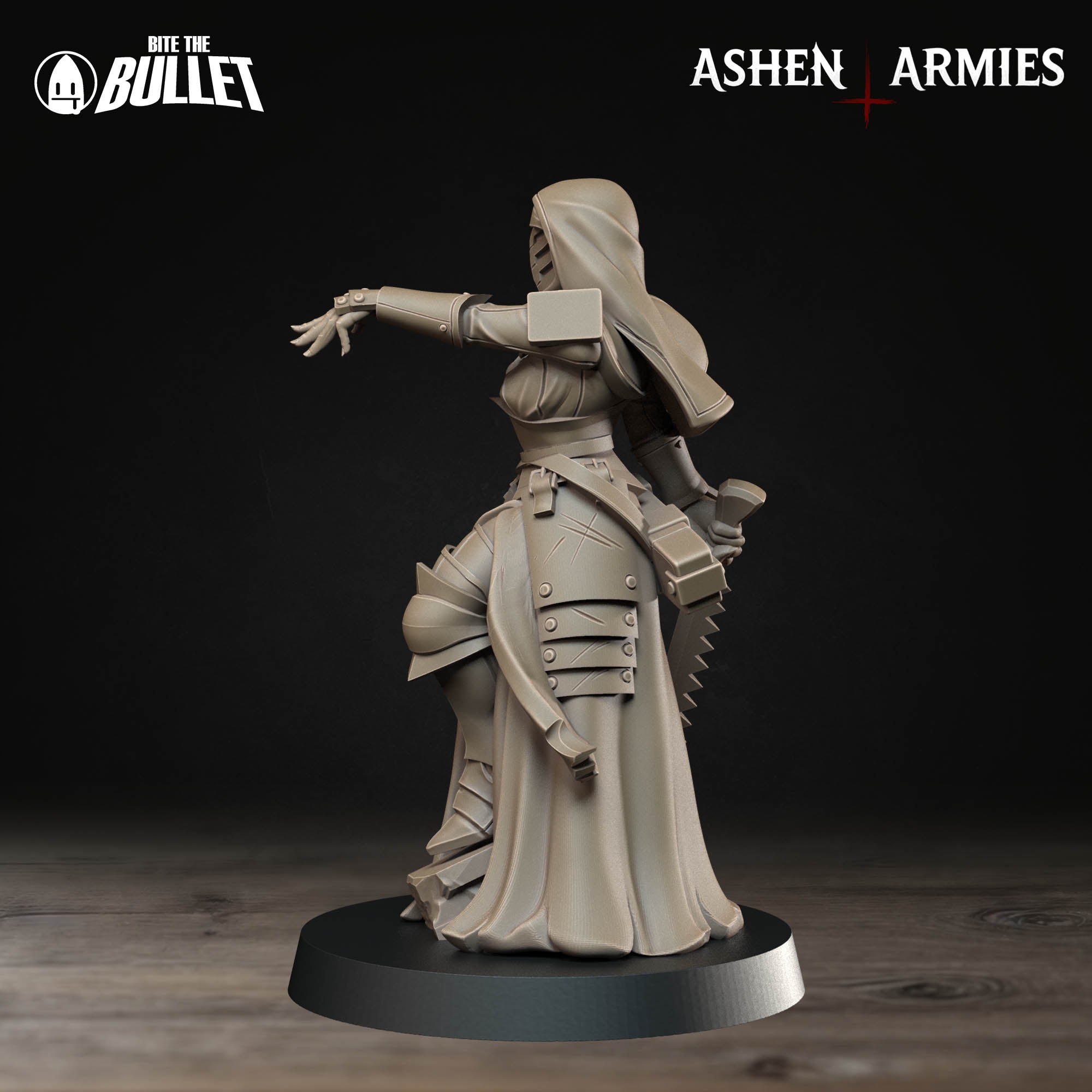 a statue of a woman with a hat on her head