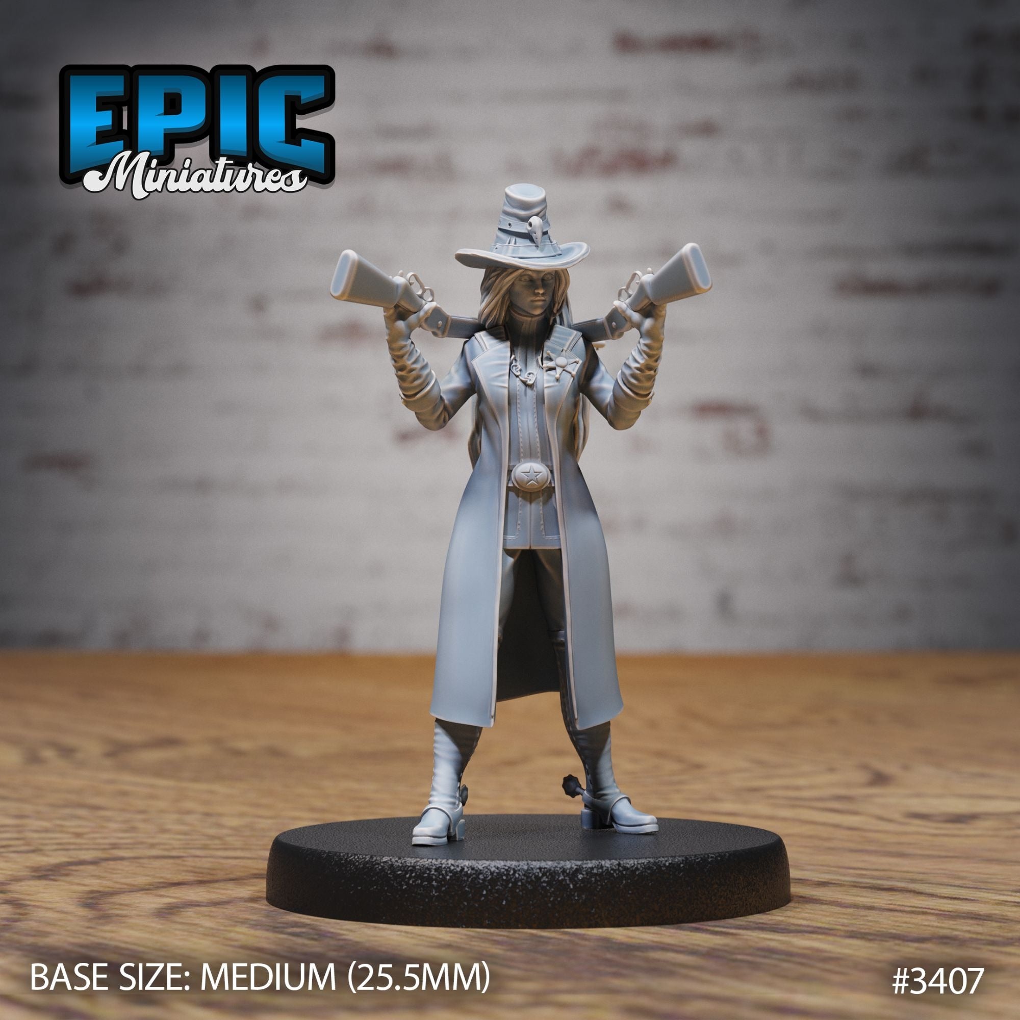 Female Sheriff - 3d Printed Miniature