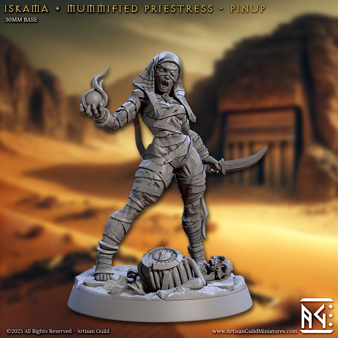 a statue of a man with a sword in a desert setting