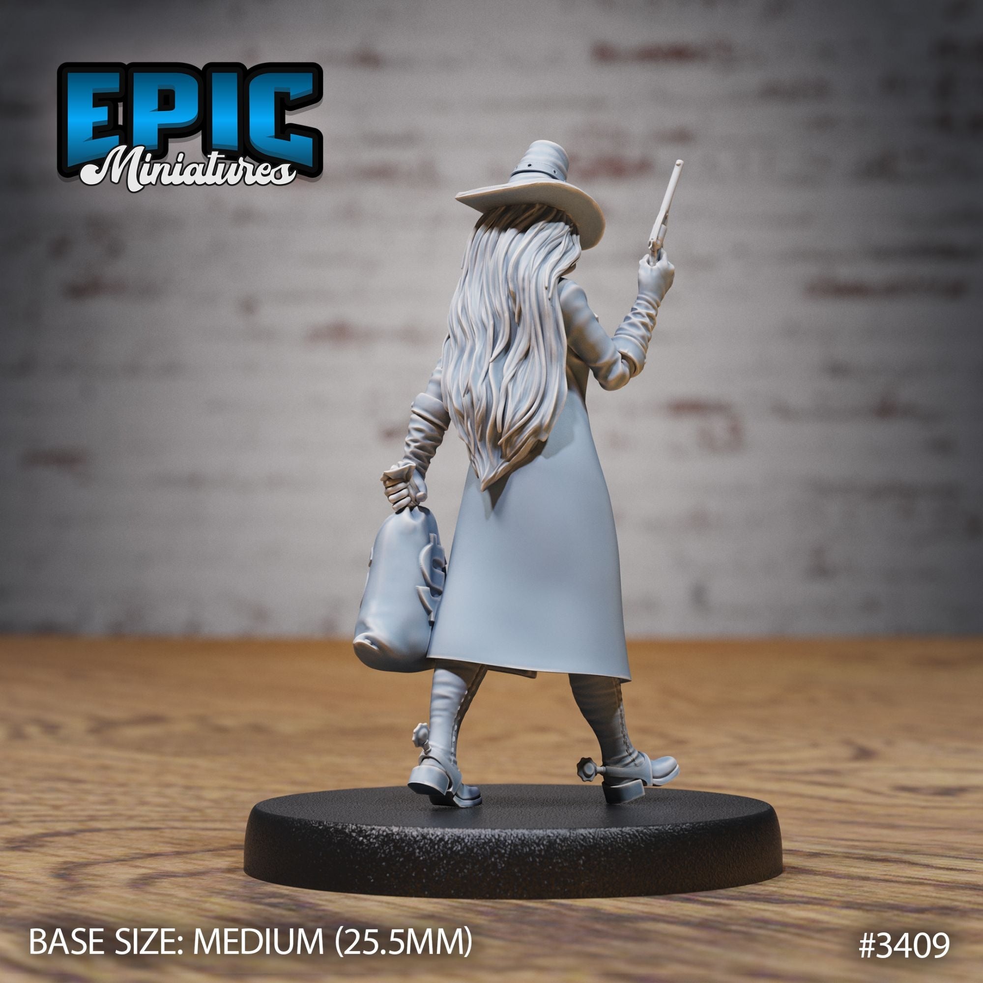 Female Sheriff - 3d Printed Miniature