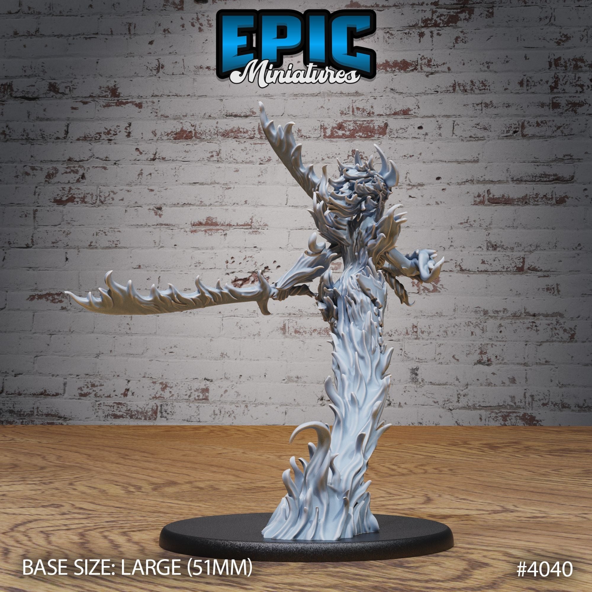 Fire Elemental Female - 3d Printed by Epic Miniatures