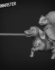 Squirrel Dachsund Cavalry - 3d Printed Miniature Sculpted by Goon Master Games