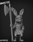 Rabbit Halberdier - 3d Printed Miniature by Goon Master Games