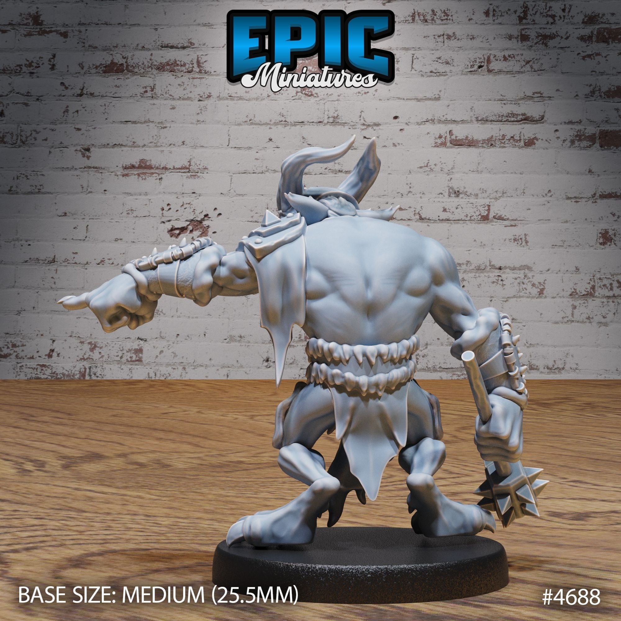 Skull Bear - 3d Printed Miniature Sculpted by Epic Miniatures