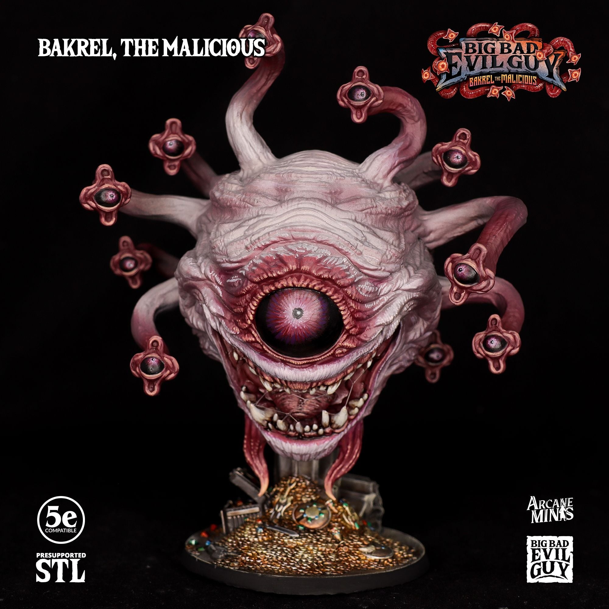 Bakrel the Malicious - 3d Printed Miniature by Big Bad Evil Guys