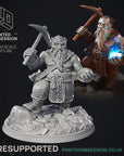 Deep Dwarf - 3d Printed Miniature by Printed Obsession