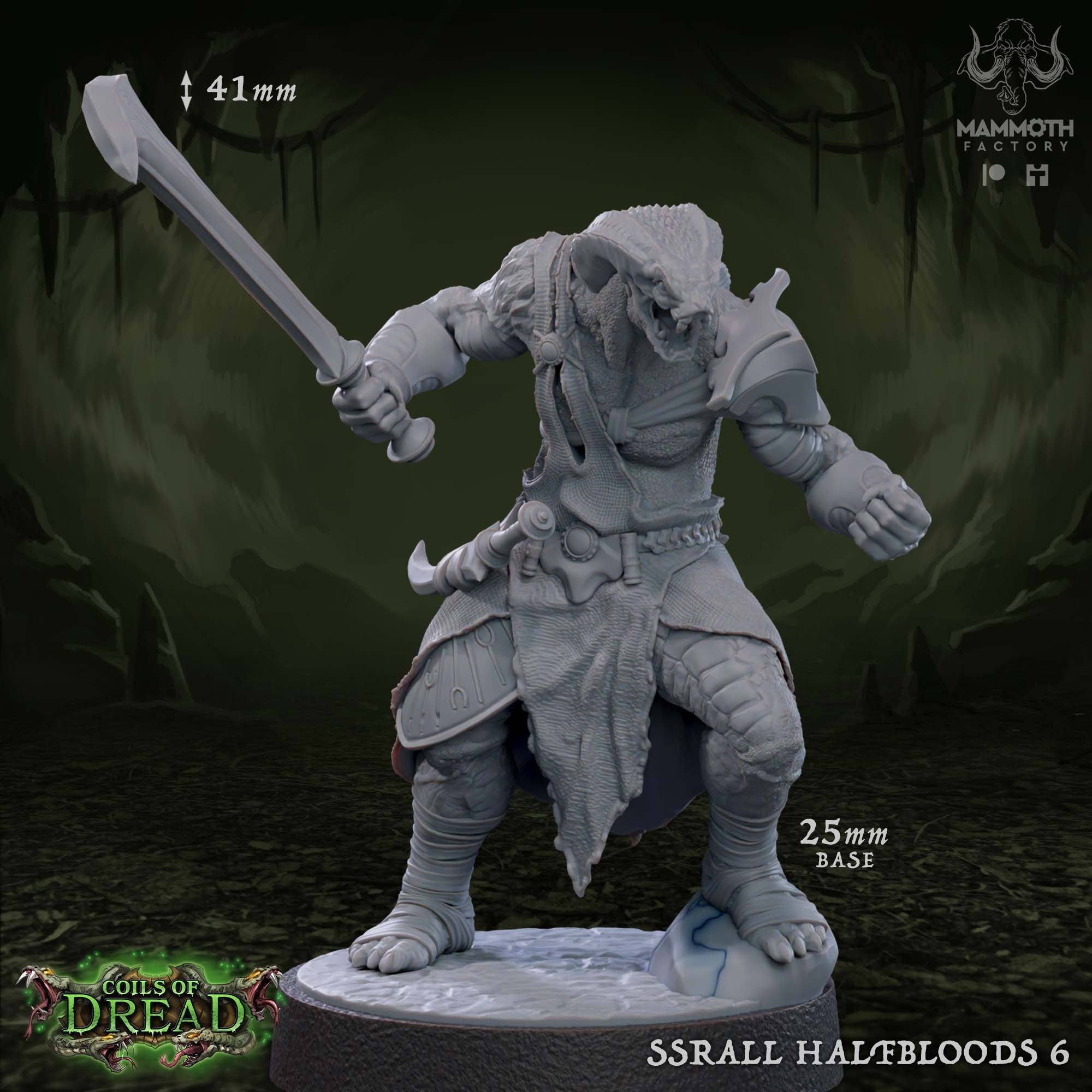 Ssrall Halfbloods - 3d Printed Miniature by Mammoth Factory