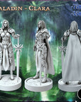 Elf Paladin Clara - 3d Printed Miniature by Ravi (RKS3D)