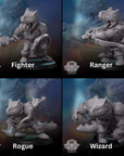 Aggro Allosaurs Guild - 3d Printed Miniature by DiceHeads