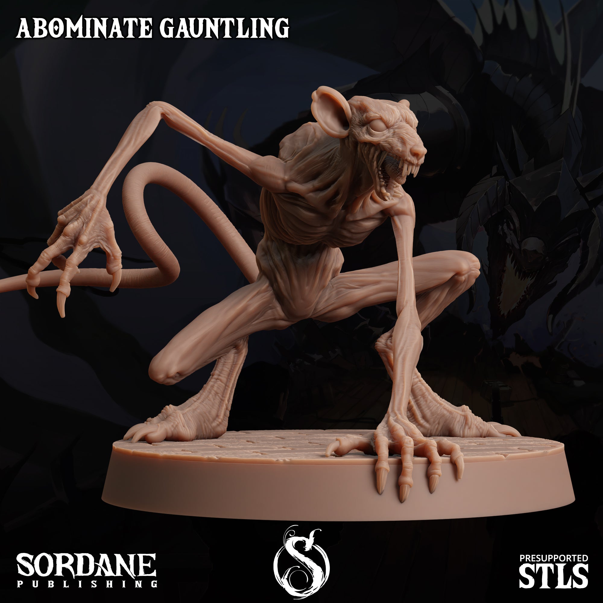 a statue of a demon is shown on a black background