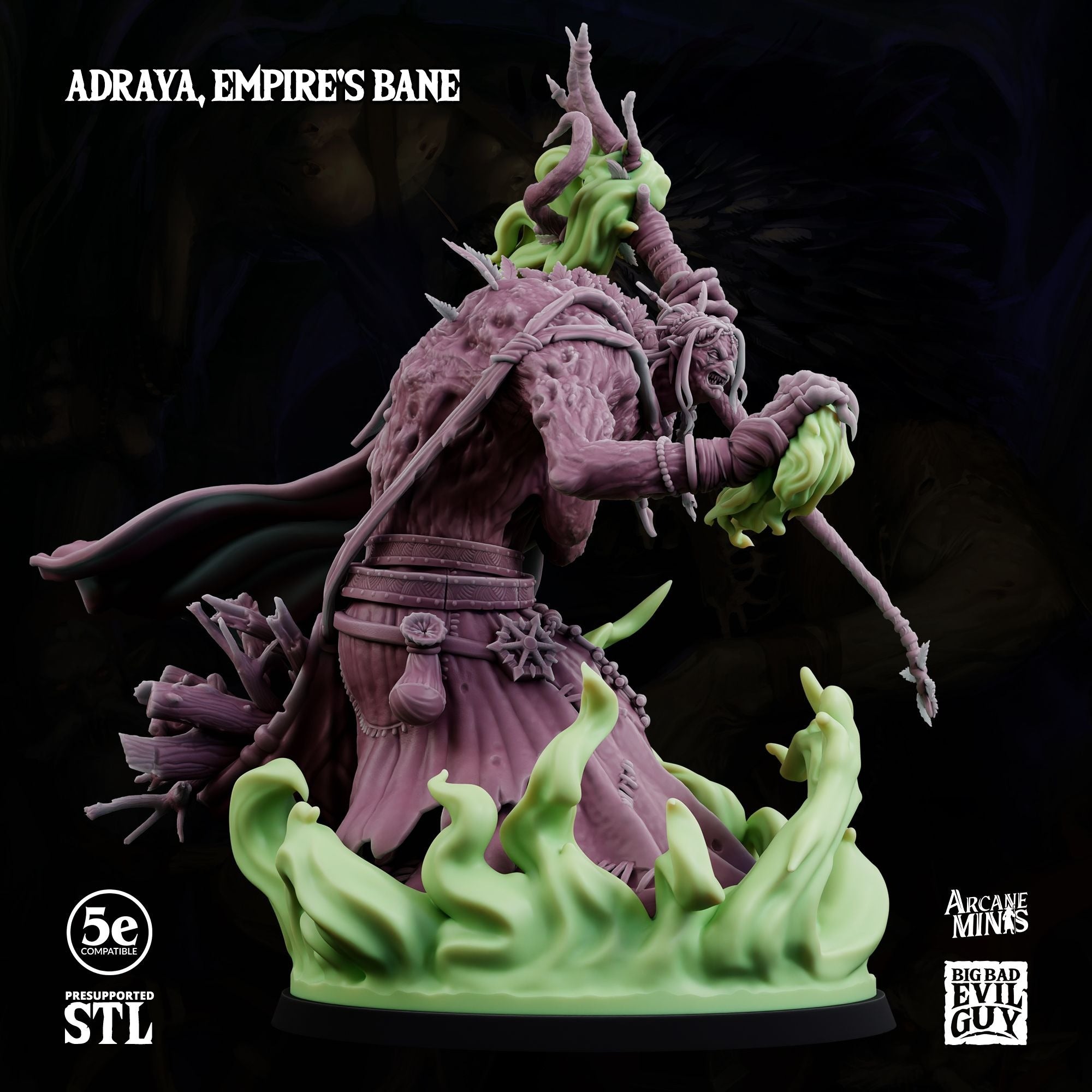 Adraya, Emperor&#39;s Bane (Hag Form) - 3d Printed Miniature by Big Bad Evil Guys