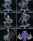 a series of photos showing different types of figurines