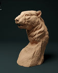 Polar Bear Bust - 3d Printed Scale Miniature by Animal Den