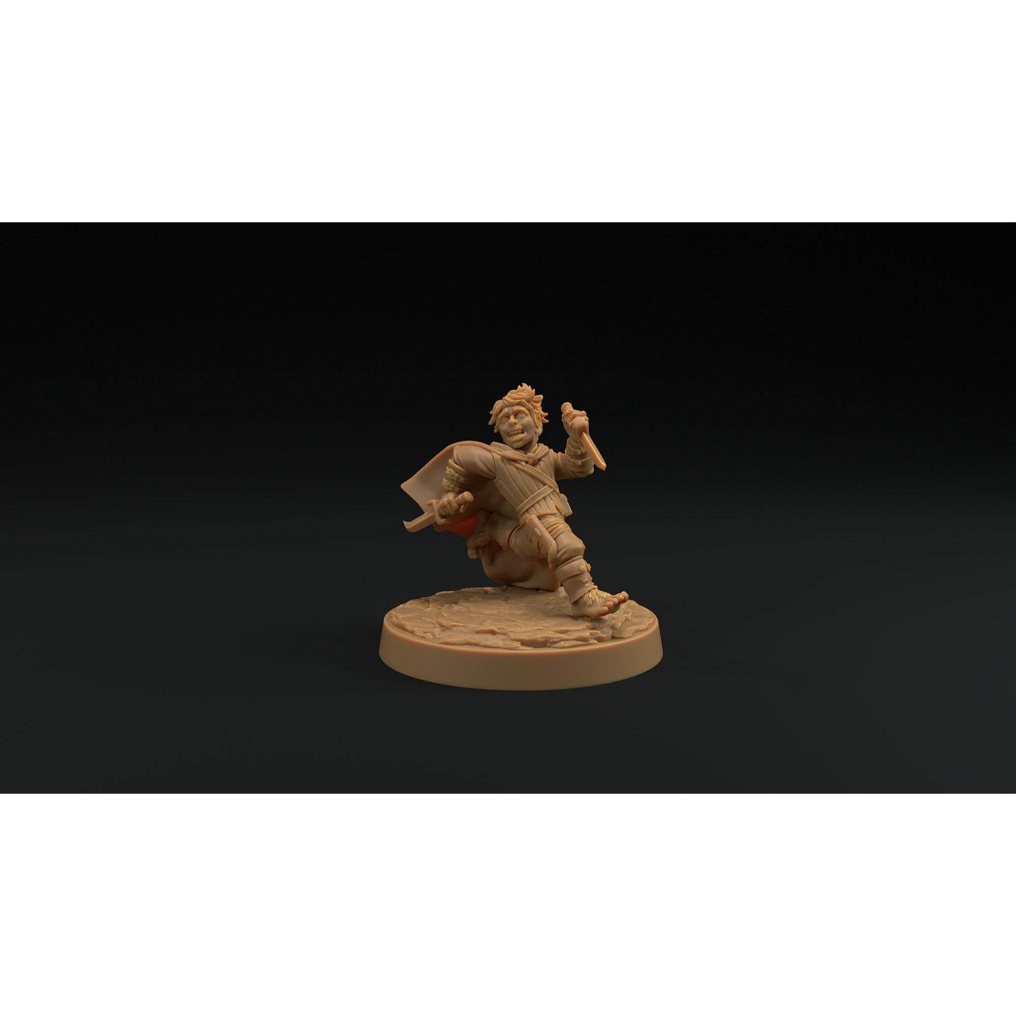 Quinkin, Halfling Rogue - 3d Printed Miniature by Dragon Trappers Lodge