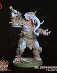 Drol, Loxodon Barbarian - 3d Printed Miniature by Crippled God Foundry