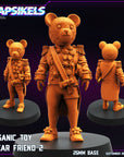 Organic Toy - Bear Friend - 3d Printed Miniature Sculpted by Papsikels Miniatures