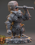 Krogar Ashryn - Strongbacks of Castle Primatus (ApeFolk) - 3d Printed Miniature sculpted by Daybreak Miniatures