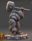 Krogar Ashryn - Strongbacks of Castle Primatus (ApeFolk) - 3d Printed Miniature sculpted by Daybreak Miniatures