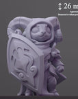 The Guardian - Curious Critters of Whimsy Isle - 3d Printed Miniature Sculpted by Velrock Art Miniatures