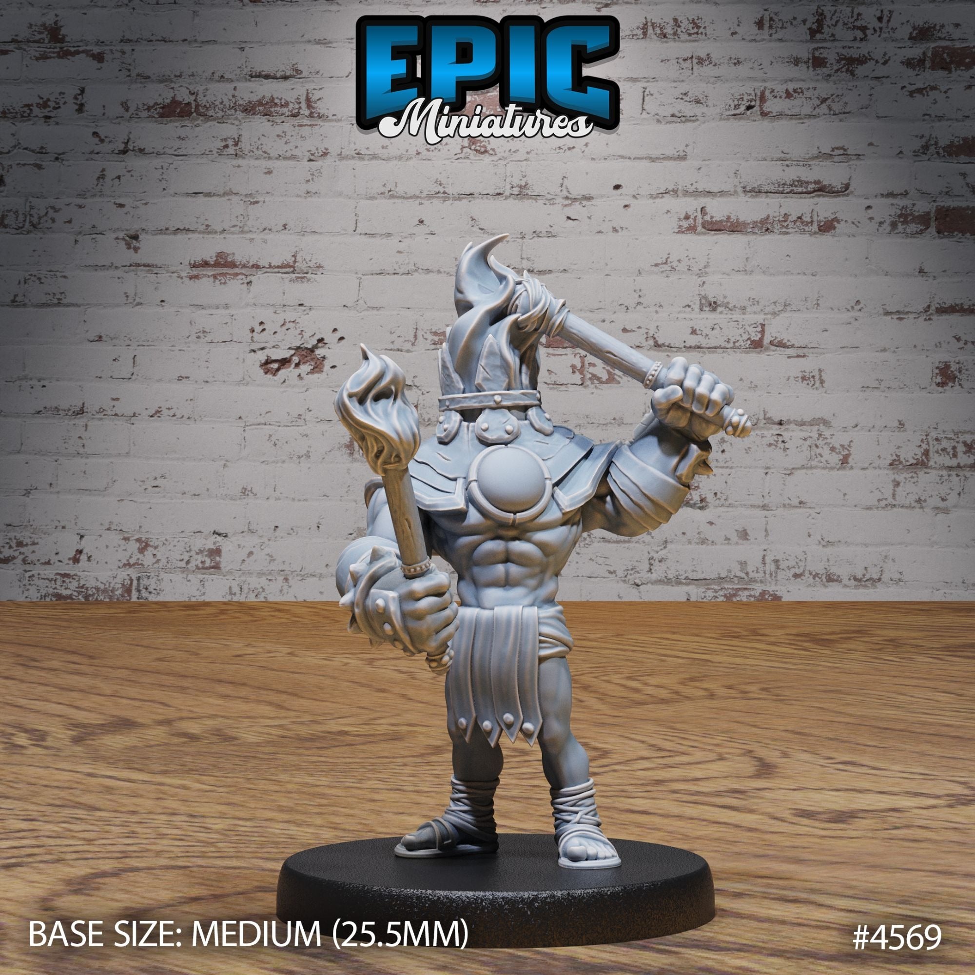 Torch Knight - 3d Printed Miniature Sculpted by Epic Miniatures