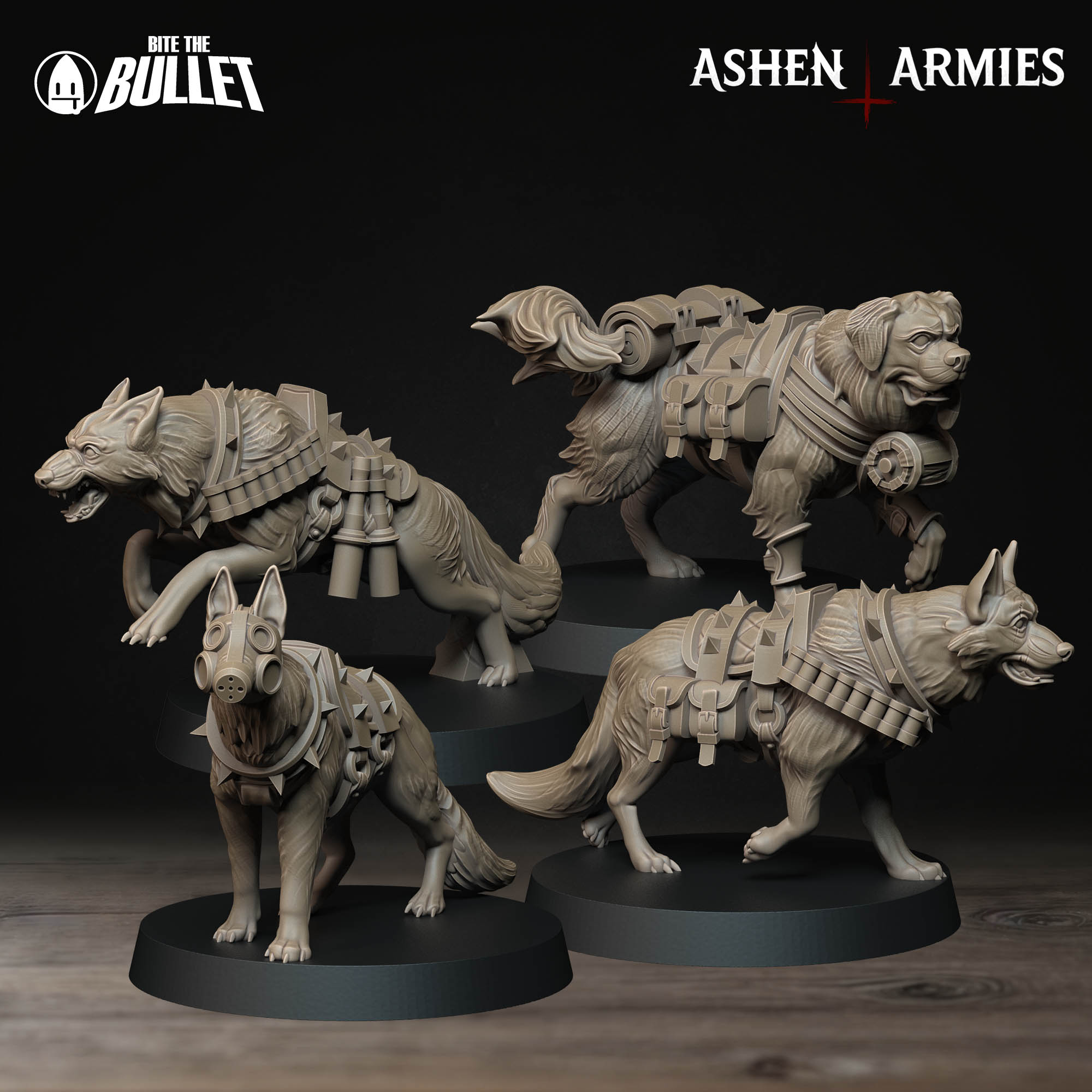 a set of four figurines of some sort