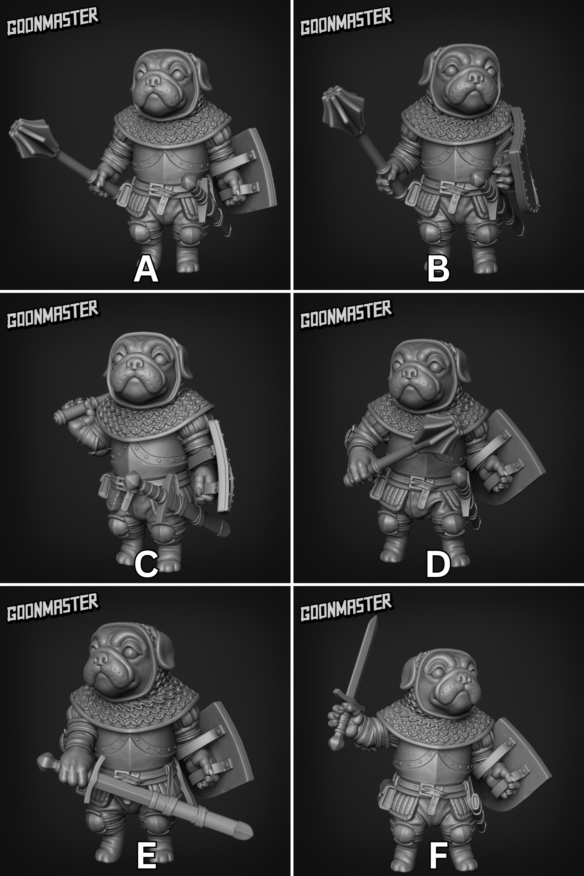a series of photos showing different types of figurines