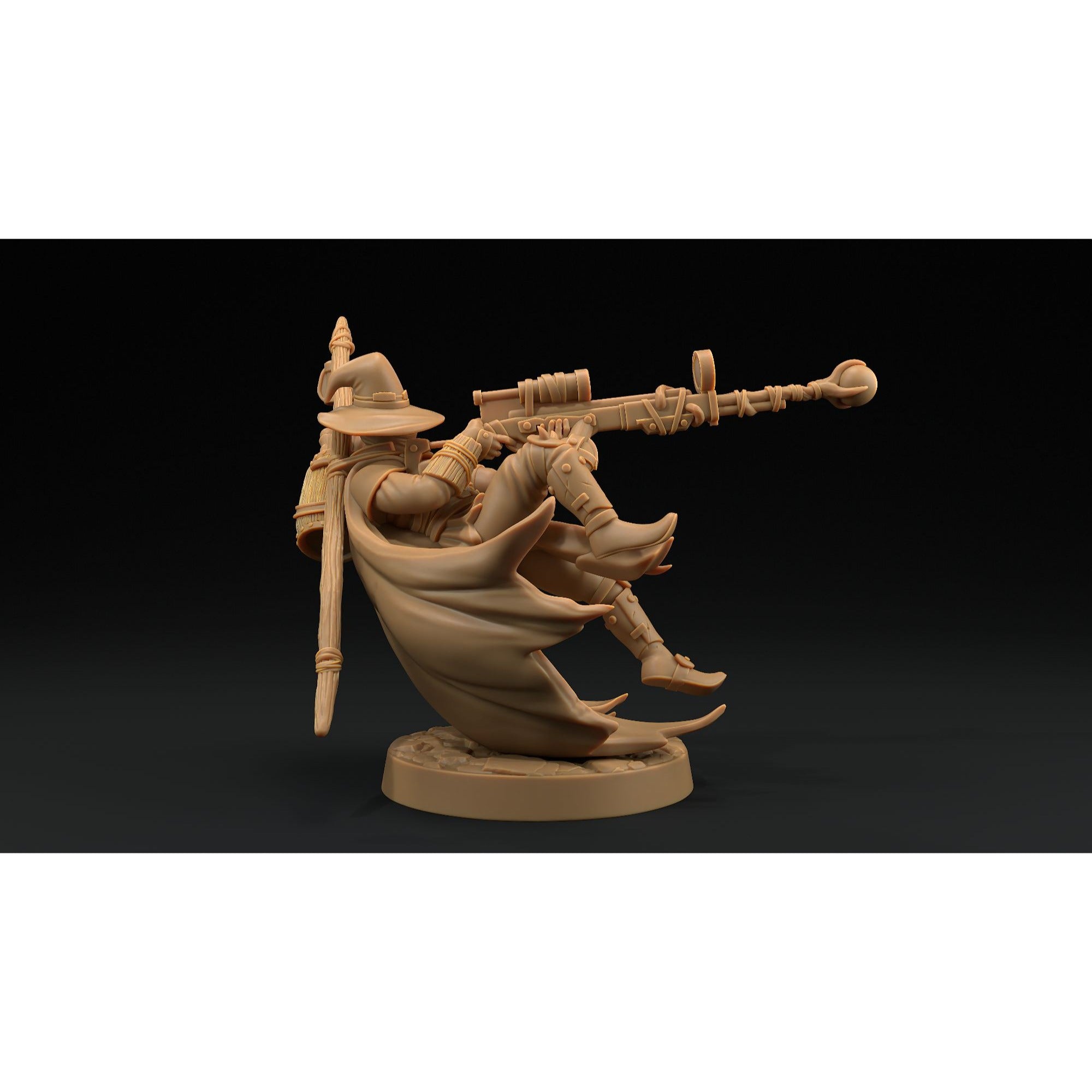 Olo, Gun Mage - 3d Printed Miniature by Dragon Trappers Lodge