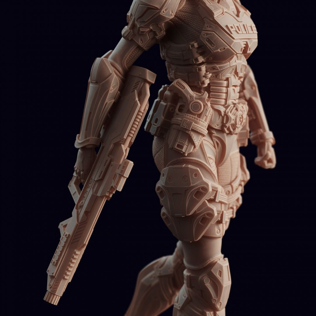 Cyberpunk SWAT Officer - Svetlana &quot;Angel Eyes&quot; Kyrlenko - 3d Printed Miniature by Cyberstash