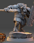 Zegron Ironhide - Ironmane Minotaurs of Emberhold - 3d Printed Miniature sculpted by Daybreak Miniatures