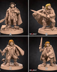 Halfling Explorers - Bullet Rings - 3d Printed Miniature by Bite the Bullet