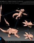 Wailing Seekers - Nahua Axolotl Tribe - 3d Printed Miniature by Dragon Trappers Lodge