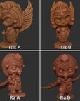 Chibi Egyptian Gods - 3d Printed Miniature Sculpted by Limelight Studio