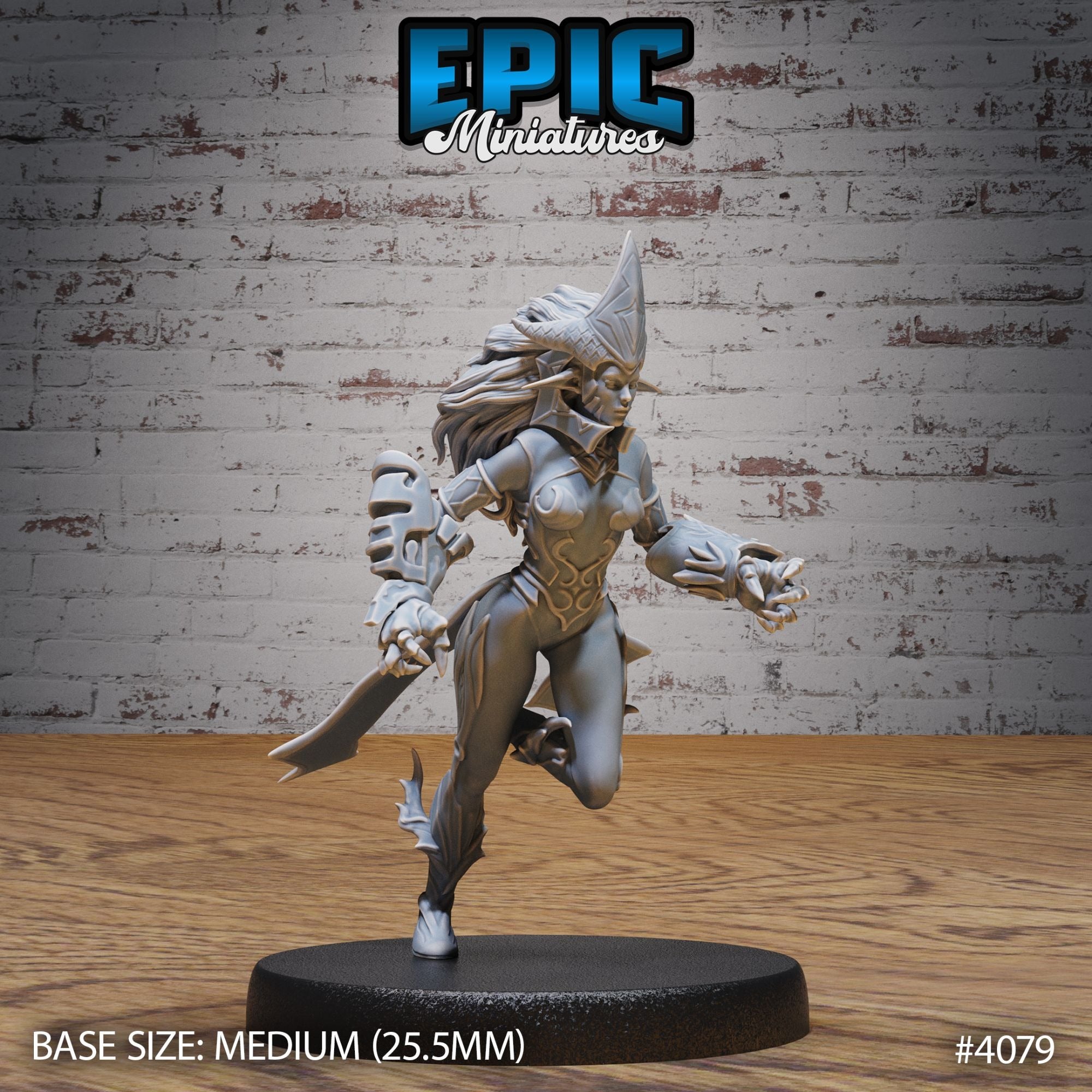 Fire Genasi Female - 3d Printed by Epic Miniatures