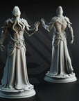 two detailed sculptures of a fantastical creature, possibly a mythical or magical being, with intricate designs and features.
