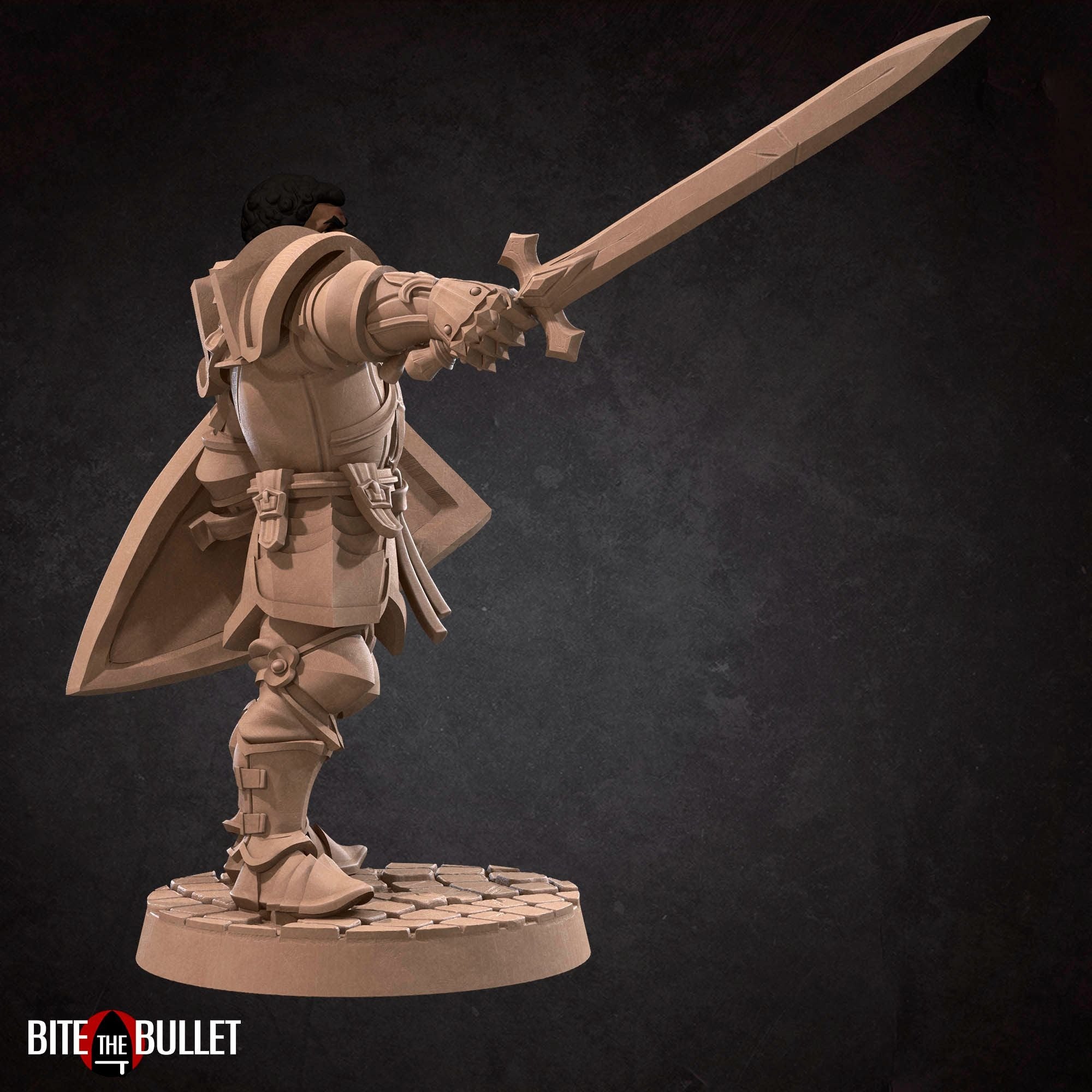 Hero Paladin - Bullet Hell Heroes - 3d Printed Miniature by Bite the Bullet