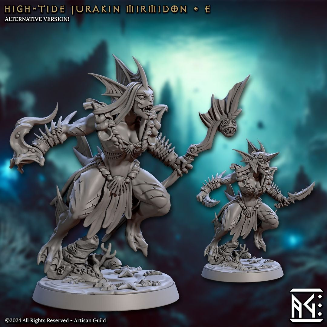 High-Tide Jurakin - Mirmidons of the Death-Tide - 3d Printed Miniature sculpted by Artisan Guild