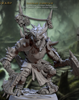 a paper model of a creature with horns and horns